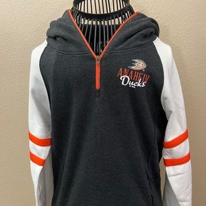 NHL - Anaheim Ducks Women's  1/4 Zip Pullover Hoodie - NWT